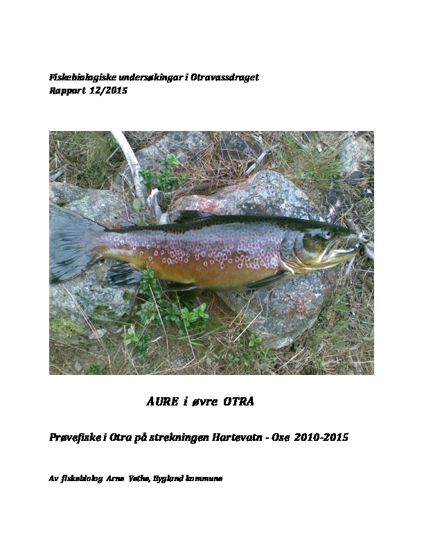 Prøvefiskerapport Harevatn- Ose 2010-2015